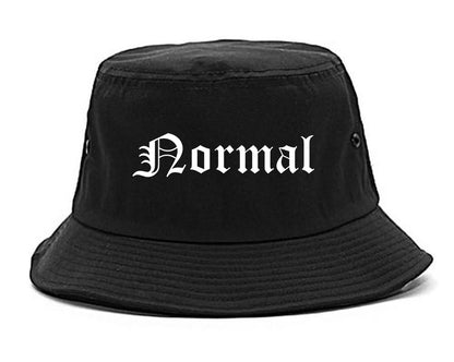 Normal Illinois IL Old English Mens Bucket Hat Black