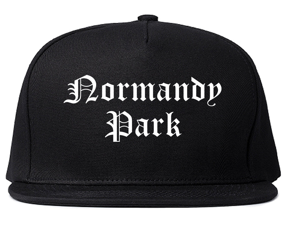 Normandy Park Washington WA Old English Mens Snapback Hat Black