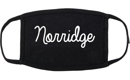 Norridge Illinois IL Script Cotton Face Mask Black