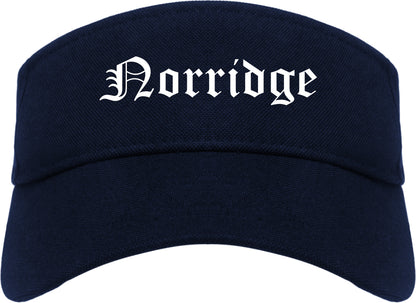 Norridge Illinois IL Old English Mens Visor Cap Hat Navy Blue