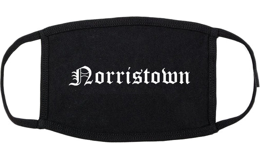 Norristown Pennsylvania PA Old English Cotton Face Mask Black