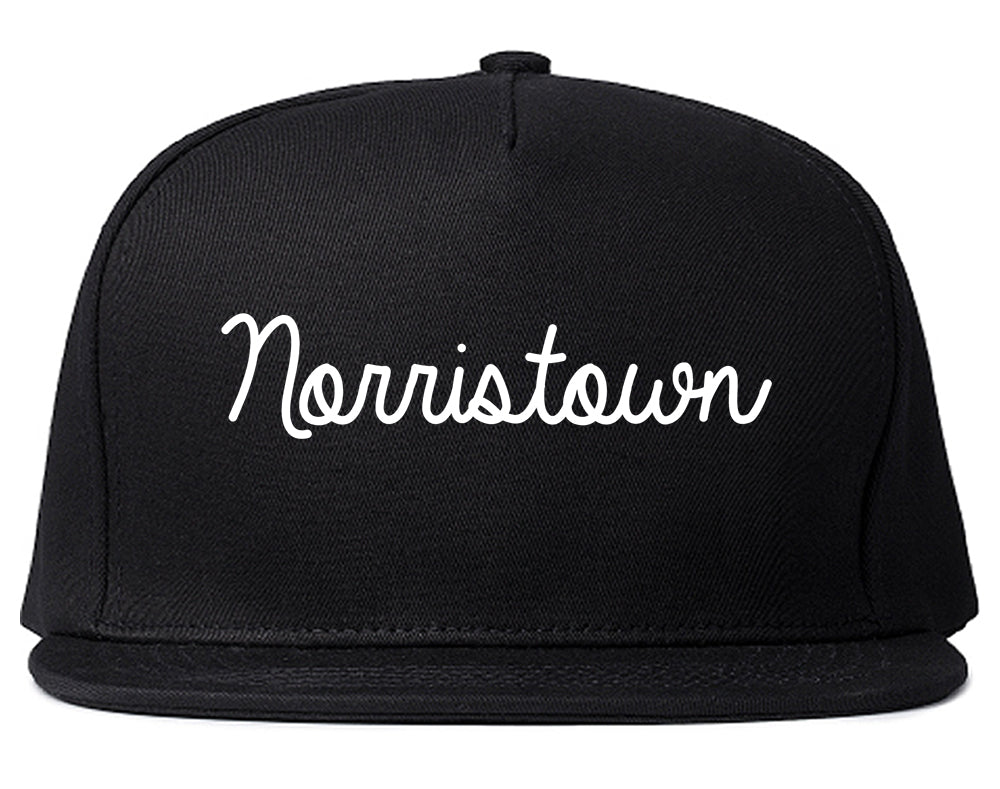 Norristown Pennsylvania PA Script Mens Snapback Hat Black