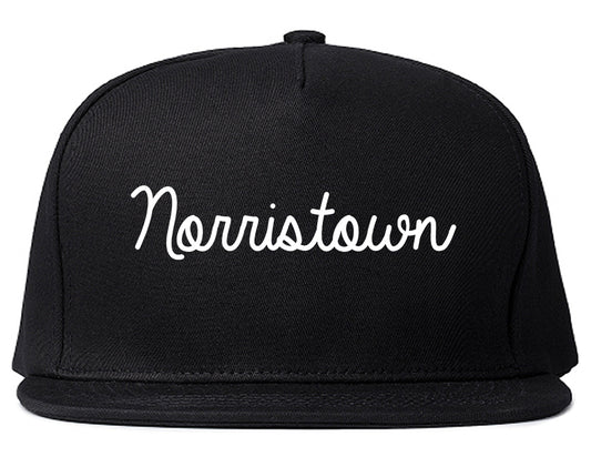 Norristown Pennsylvania PA Script Mens Snapback Hat Black
