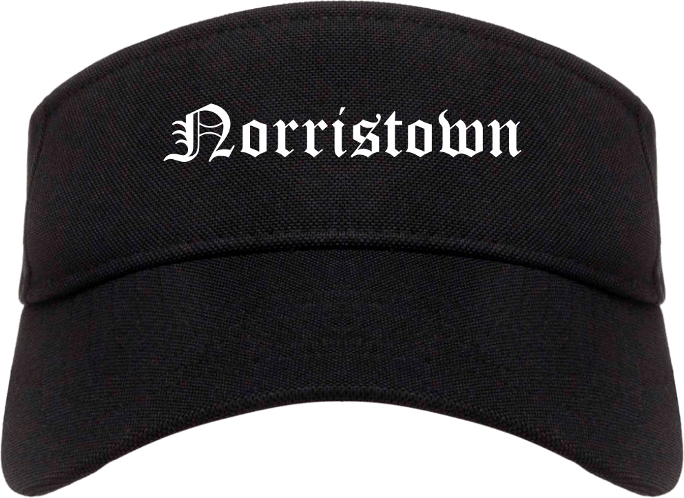 Norristown Pennsylvania PA Old English Mens Visor Cap Hat Black