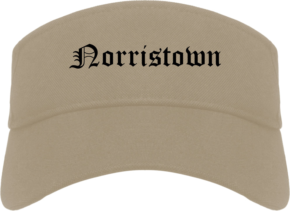 Norristown Pennsylvania PA Old English Mens Visor Cap Hat Khaki