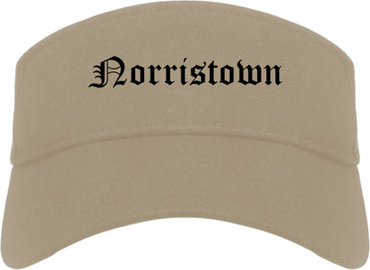 Norristown Pennsylvania PA Old English Mens Visor Cap Hat Khaki