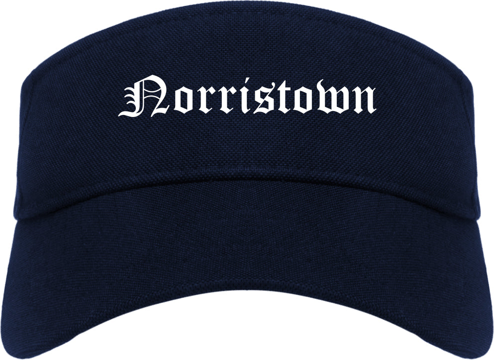 Norristown Pennsylvania PA Old English Mens Visor Cap Hat Navy Blue