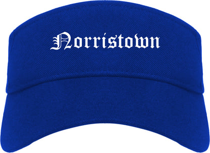 Norristown Pennsylvania PA Old English Mens Visor Cap Hat Royal Blue