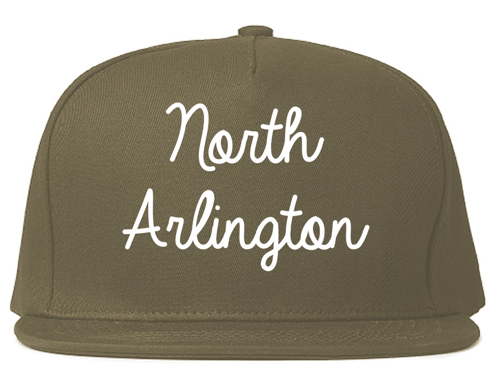 North Arlington New Jersey NJ Script Mens Snapback Hat Grey
