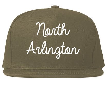 North Arlington New Jersey NJ Script Mens Snapback Hat Grey
