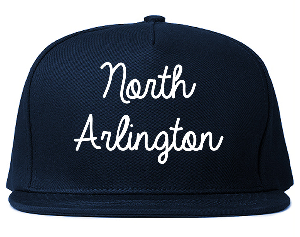 North Arlington New Jersey NJ Script Mens Snapback Hat Navy Blue