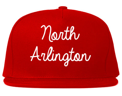 North Arlington New Jersey NJ Script Mens Snapback Hat Red