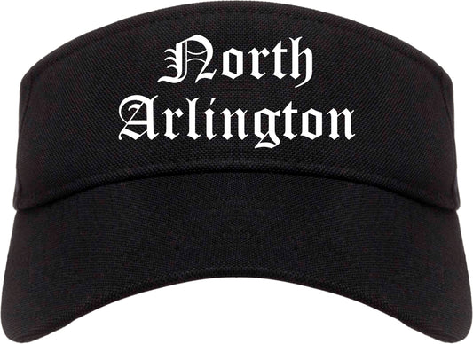 North Arlington New Jersey NJ Old English Mens Visor Cap Hat Black