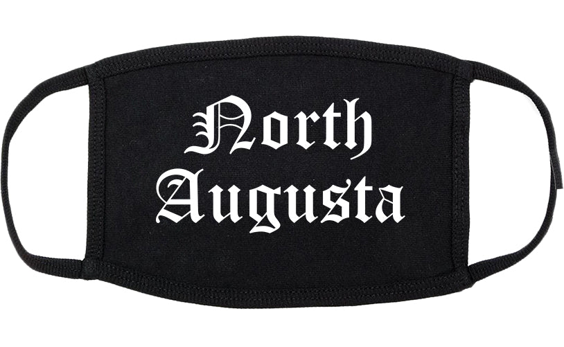North Augusta South Carolina SC Old English Cotton Face Mask Black