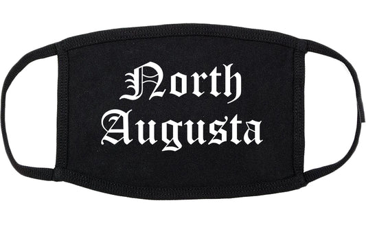 North Augusta South Carolina SC Old English Cotton Face Mask Black