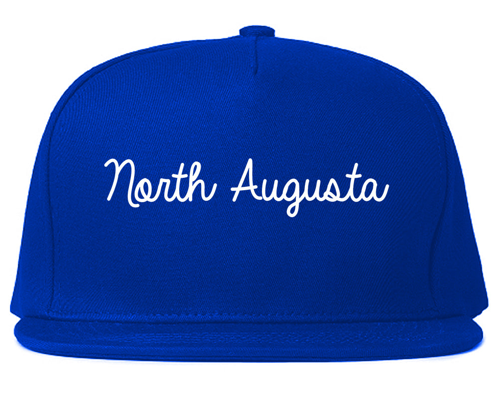 North Augusta South Carolina SC Script Mens Snapback Hat Royal Blue