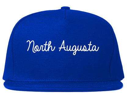 North Augusta South Carolina SC Script Mens Snapback Hat Royal Blue