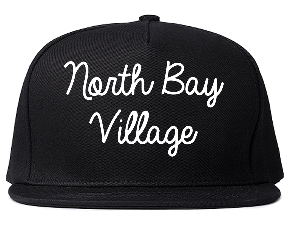 North Bay Village Florida FL Script Mens Snapback Hat Black