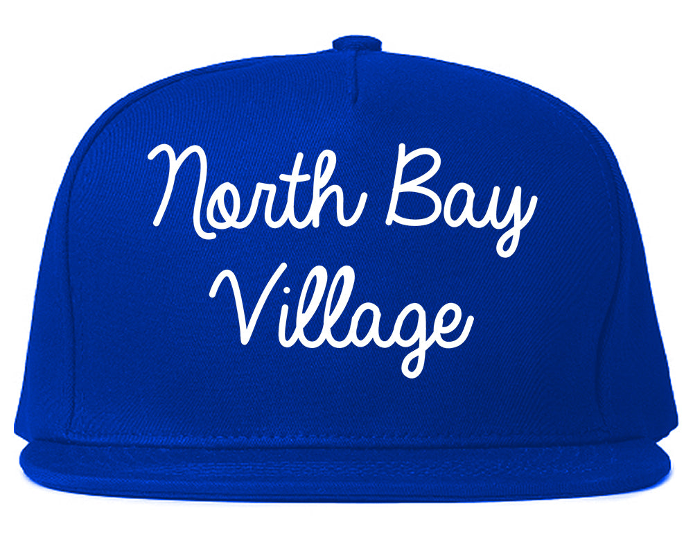 North Bay Village Florida FL Script Mens Snapback Hat Royal Blue