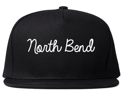 North Bend Oregon OR Script Mens Snapback Hat Black