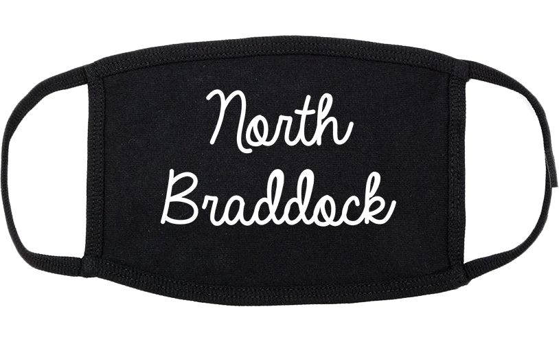 North Braddock Pennsylvania PA Script Cotton Face Mask Black