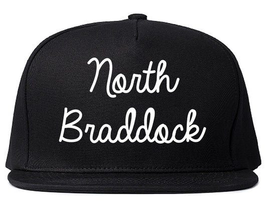 North Braddock Pennsylvania PA Script Mens Snapback Hat Black
