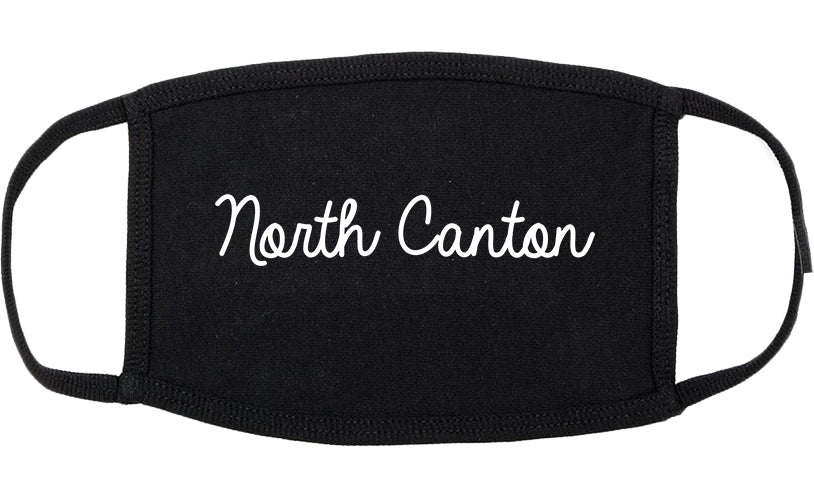North Canton Ohio OH Script Cotton Face Mask Black
