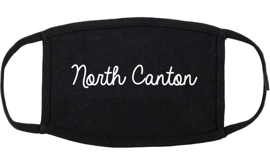 North Canton Ohio OH Script Cotton Face Mask Black