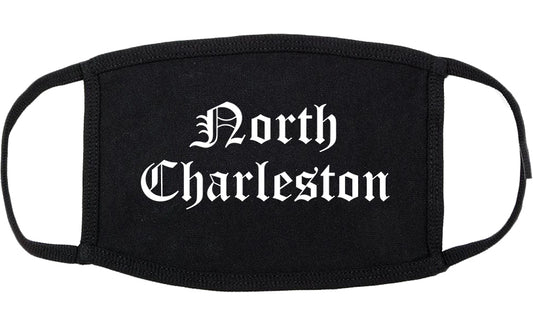 North Charleston South Carolina SC Old English Cotton Face Mask Black