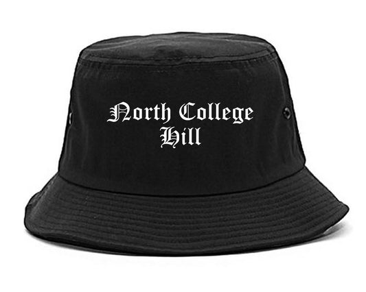 North College Hill Ohio OH Old English Mens Bucket Hat Black
