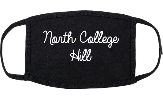 North College Hill Ohio OH Script Cotton Face Mask Black