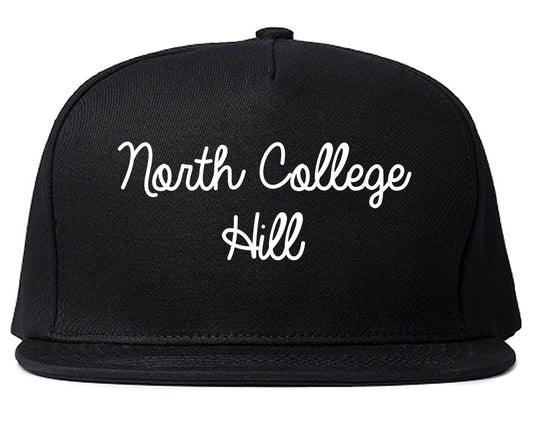 North College Hill Ohio OH Script Mens Snapback Hat Black