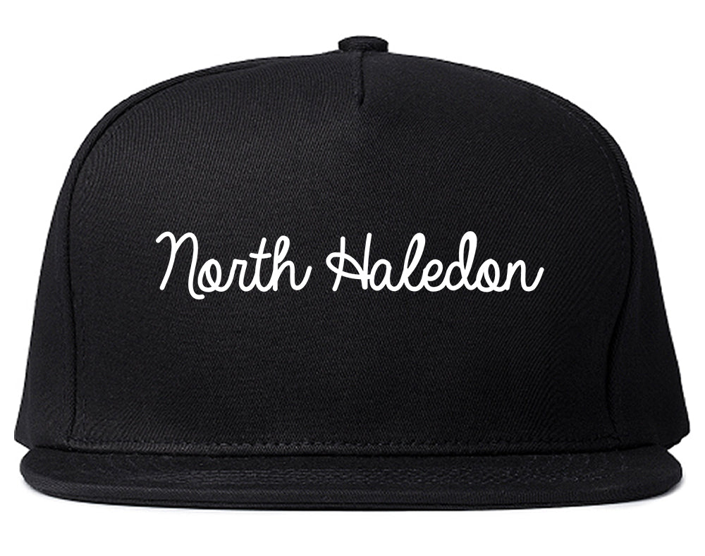 North Haledon New Jersey NJ Script Mens Snapback Hat Black
