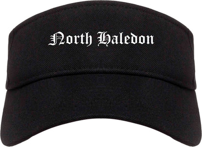North Haledon New Jersey NJ Old English Mens Visor Cap Hat Black