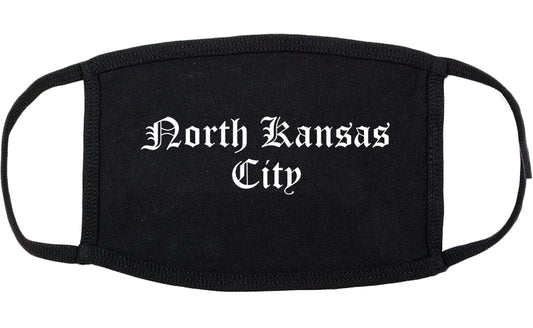 North Kansas City Missouri MO Old English Cotton Face Mask Black