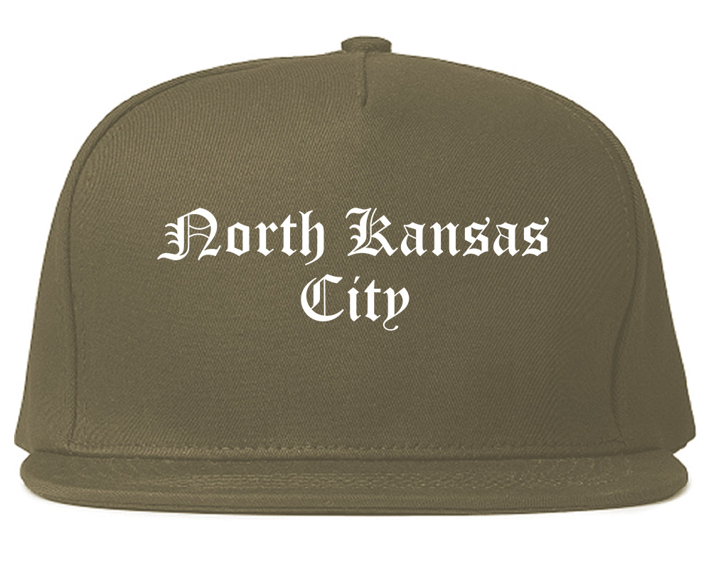 North Kansas City Missouri MO Old English Mens Snapback Hat Grey