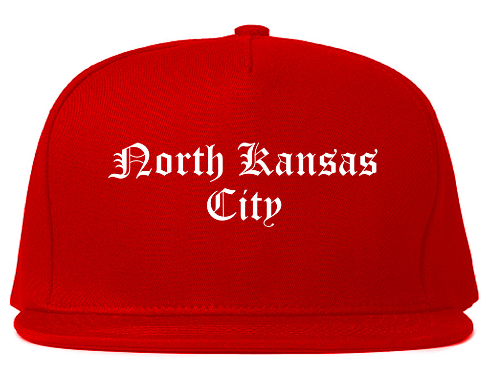 North Kansas City Missouri MO Old English Mens Snapback Hat Red