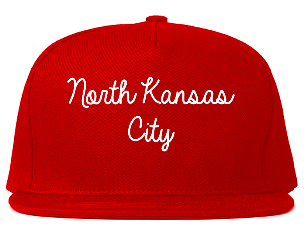 North Kansas City Missouri MO Script Mens Snapback Hat Red