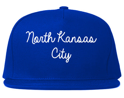 North Kansas City Missouri MO Script Mens Snapback Hat Royal Blue