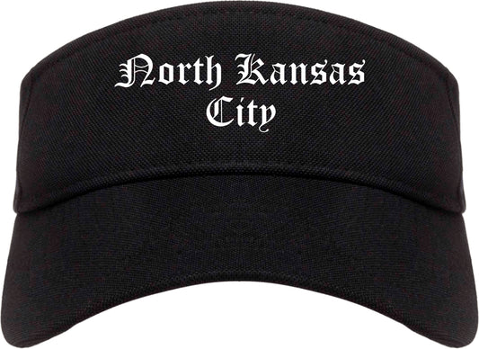 North Kansas City Missouri MO Old English Mens Visor Cap Hat Black