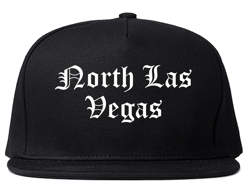 North Las Vegas Nevada NV Old English Mens Snapback Hat Black