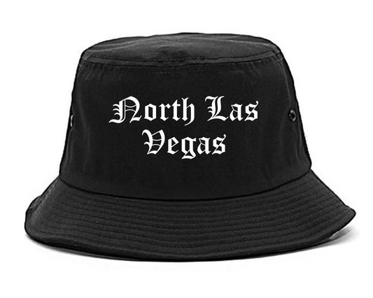 North Las Vegas Nevada NV Old English Mens Bucket Hat Black