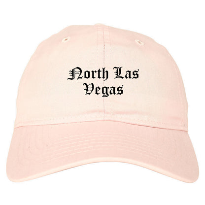 North Las Vegas Nevada NV Old English Mens Dad Hat Baseball Cap Pink