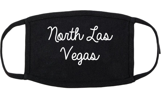 North Las Vegas Nevada NV Script Cotton Face Mask Black