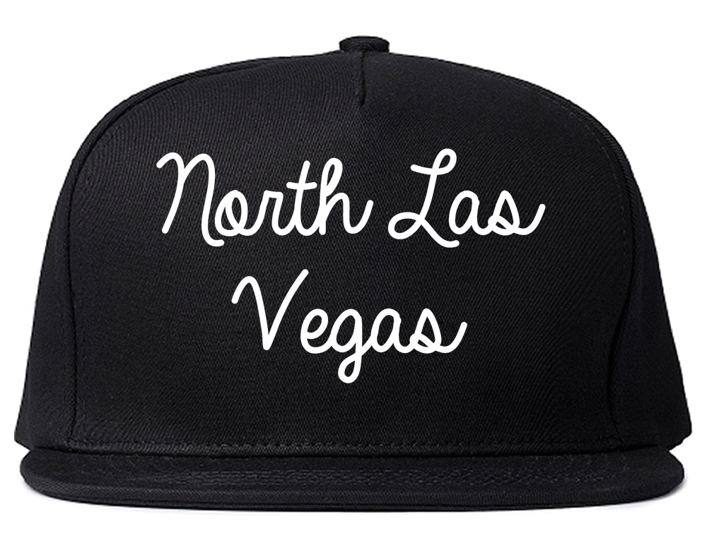 North Las Vegas Nevada NV Script Mens Snapback Hat Black