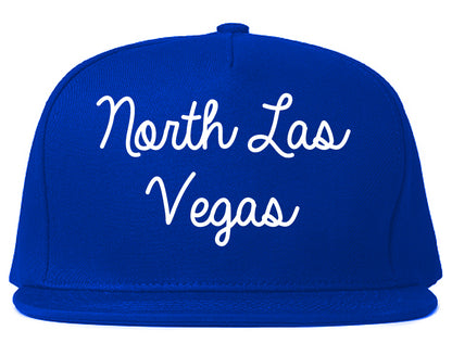 North Las Vegas Nevada NV Script Mens Snapback Hat Royal Blue