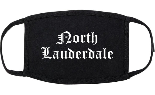 North Lauderdale Florida FL Old English Cotton Face Mask Black