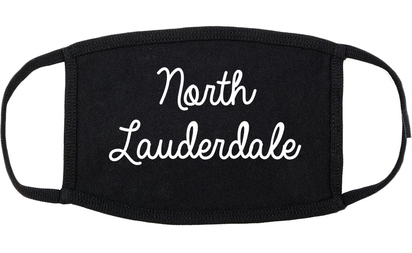 North Lauderdale Florida FL Script Cotton Face Mask Black