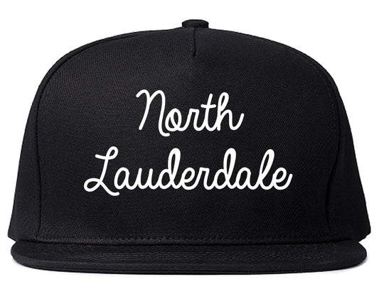North Lauderdale Florida FL Script Mens Snapback Hat Black