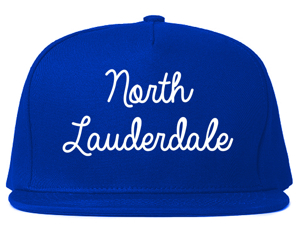 North Lauderdale Florida FL Script Mens Snapback Hat Royal Blue